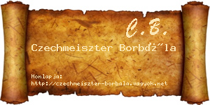 Czechmeiszter Borbála névjegykártya